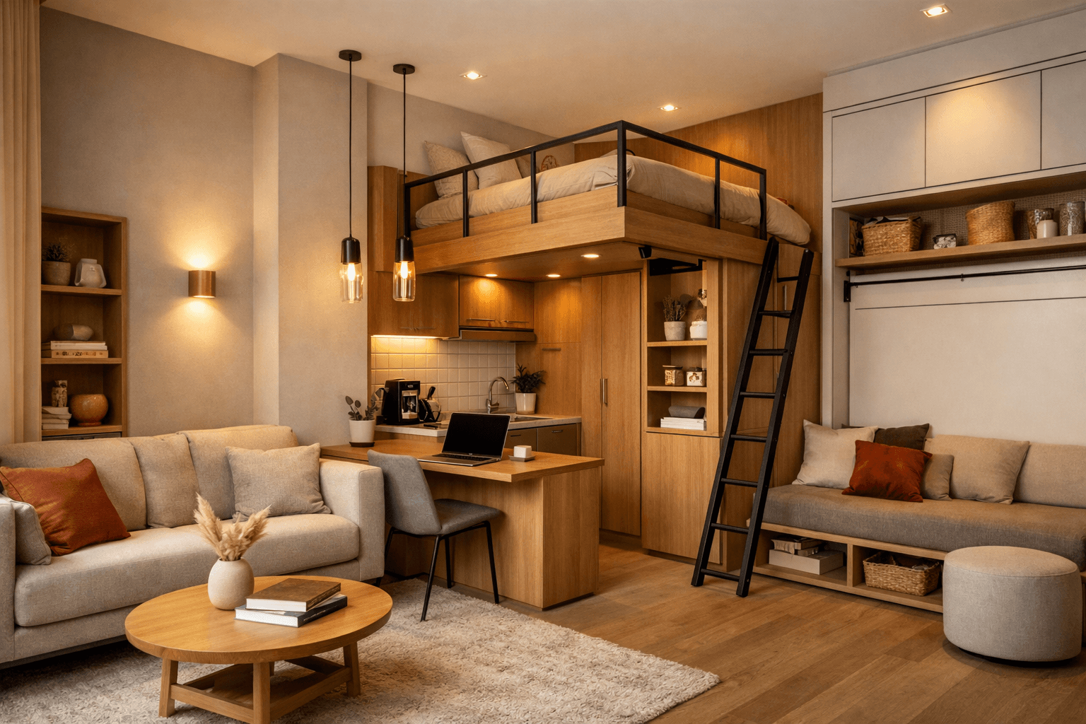 Imagem de destaque: Decoração de Apartamento Pequeno: 15 Soluções Multifuncionais para Otimizar Espaços